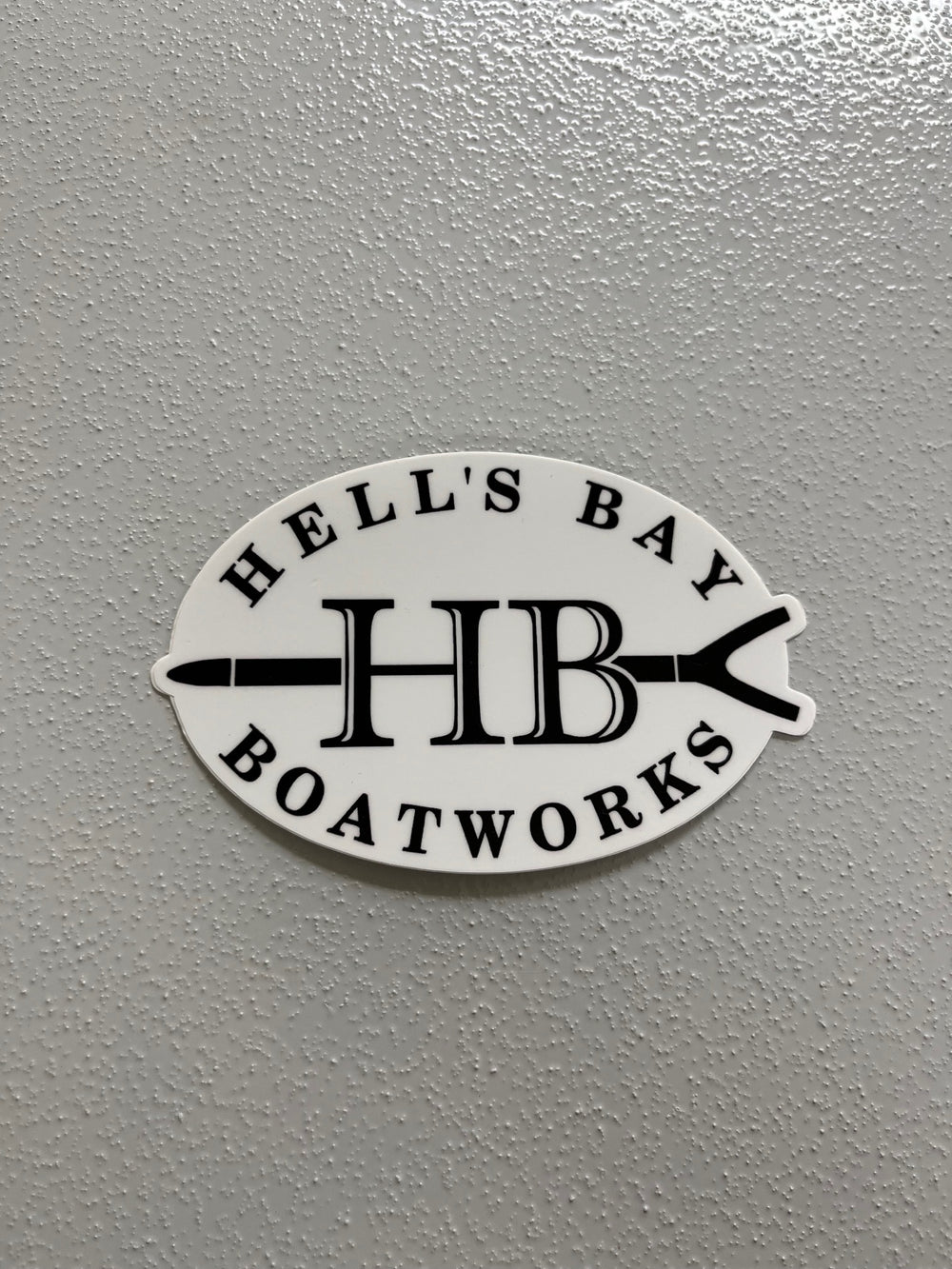 White Hell's Bay Logo Sticker