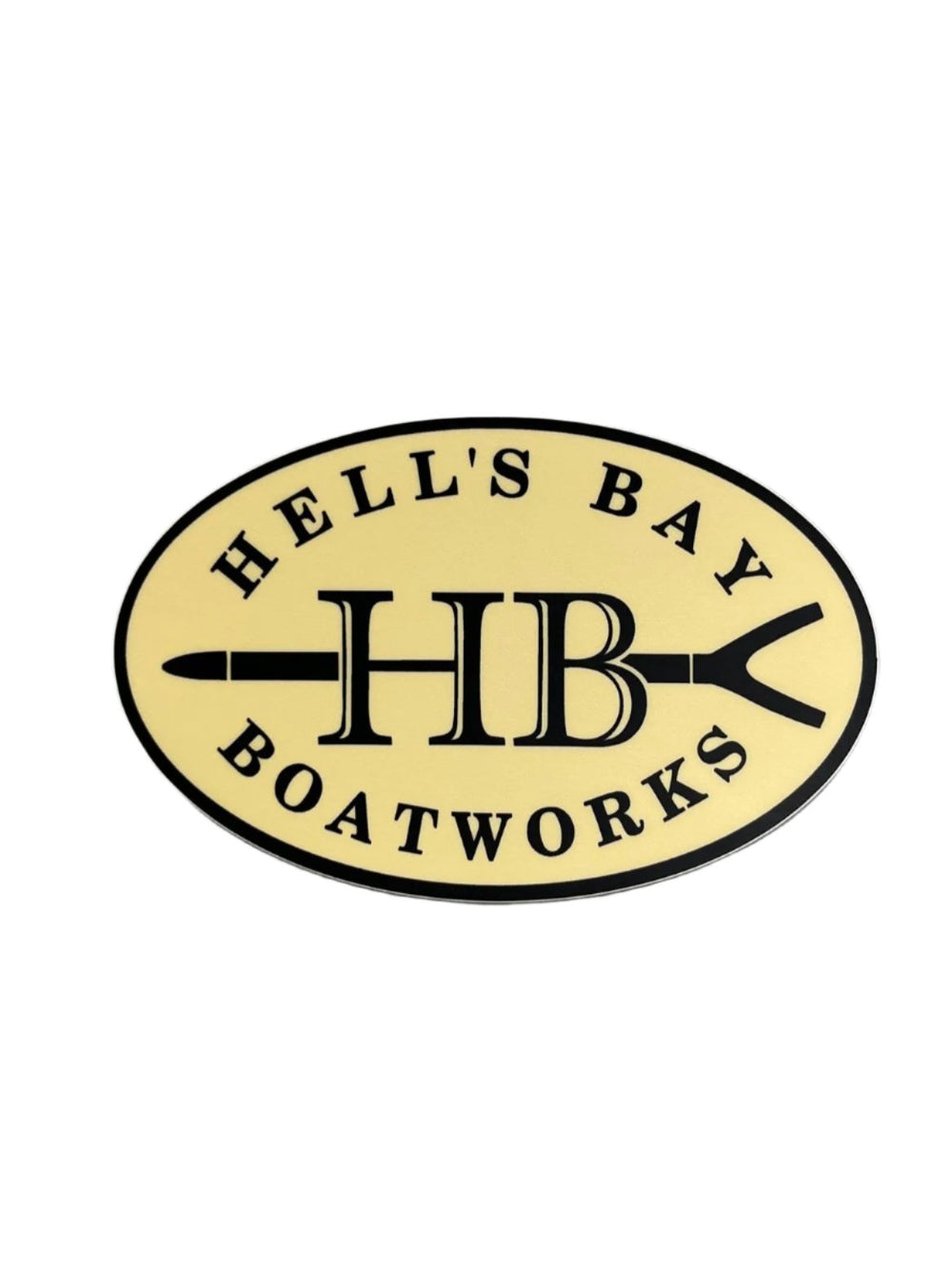 Yellow Hell's Bay Logo Sticker