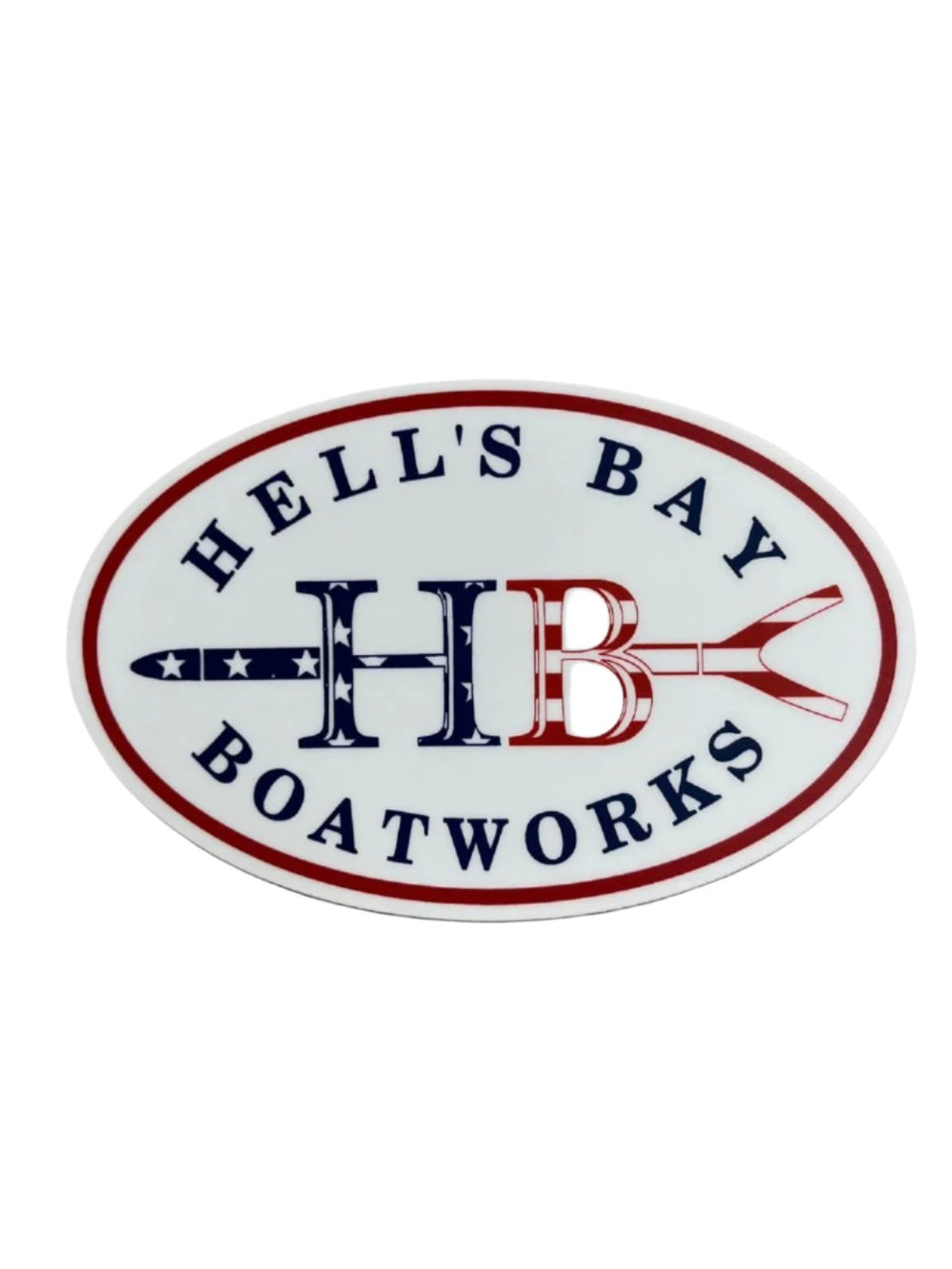 Red, White & Blue Hell's Bay Logo Sticker