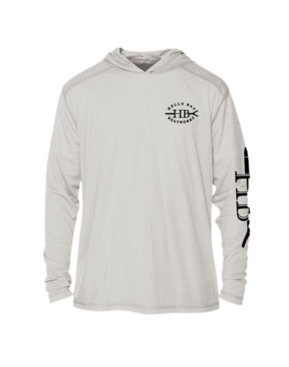 Solar Hoodie L/S Performance Shirt - Pearl Grey – Hell's Bay Boatworks Shop