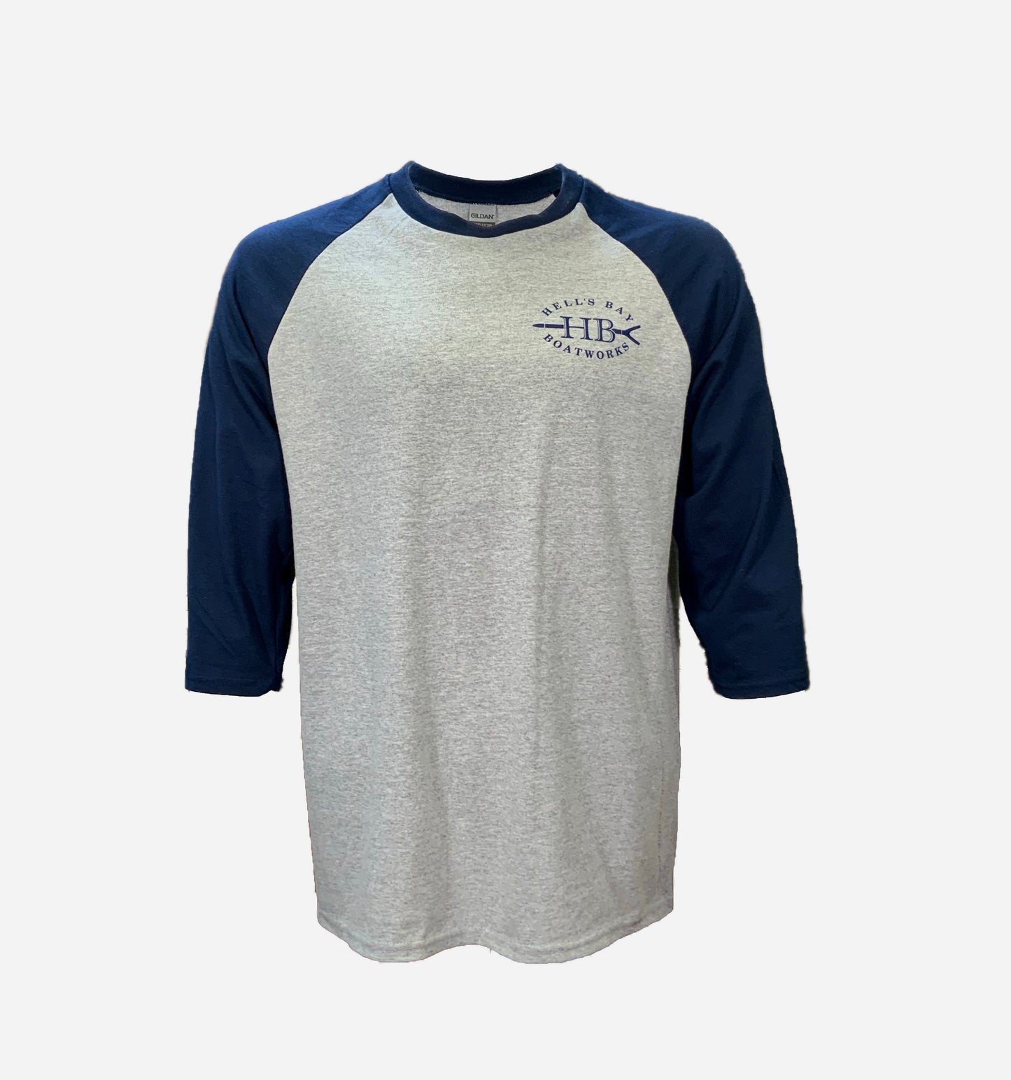 
                  
                    -HB< 3/4 Raglan Sleeve Heavy Cotton Shirt, Sport Grey / Navy
                  
                
